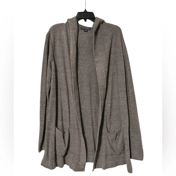 Barefoot Dreams Cozy Chic Lite Hooded Sweater Cardigan—size XL